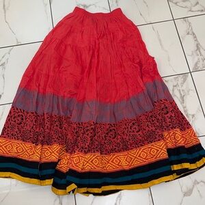 Host Pic🎉🎉Zola earthly Fashiona Tribal floral Maxi tiered  Boho Skirt